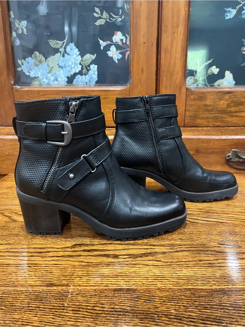 Baretraps Towanda Black Ankle Booties – Size 7.5 🖤 Fall Witchy Moto Edgy - Picture 6 of 9